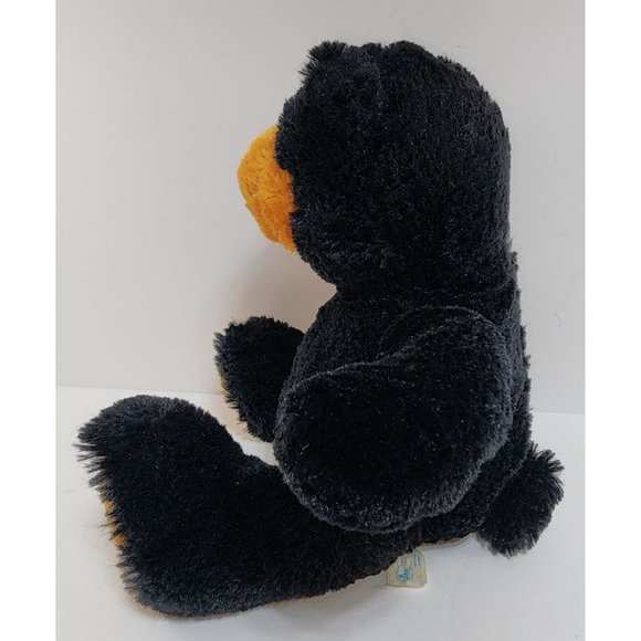 2005 Wishpets Bernie the Black Bear Plush Stuffed Animal Soft Fuzzy 10 Inches - Picture 3 of 8